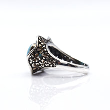 Load image into Gallery viewer, Navajo Larimar Overlay 925 Silver Ring