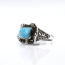 Load image into Gallery viewer, Navajo Larimar Overlay 925 Silver Ring