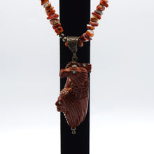 Load image into Gallery viewer, Zuni Carved Red Jasper Necklace
