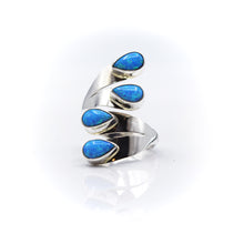 Load image into Gallery viewer, Navajo, Synthesized Opal Multi-stone Ring
