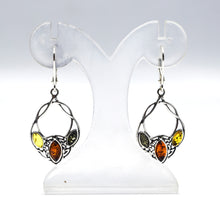 Load image into Gallery viewer, Amber Trio Earrings 925 Silver
