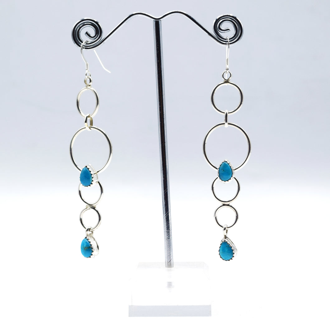 Navajo Turquoise and Sterling Silver Earrings