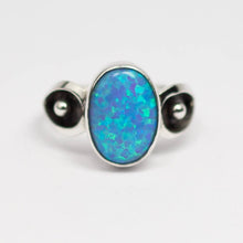 Load image into Gallery viewer, Navajo, Synthesized Opal Ring
