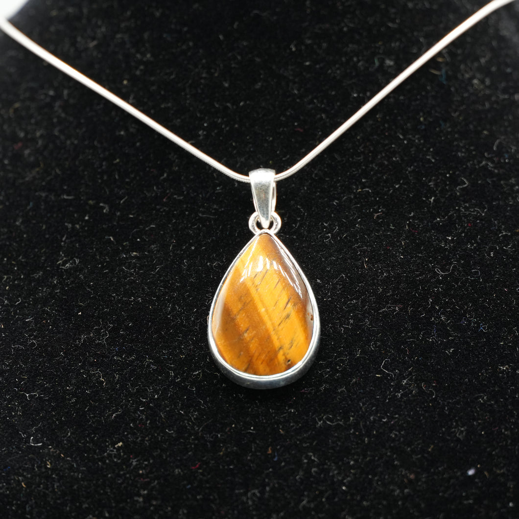 Tigers eye Pendant 925 Silver