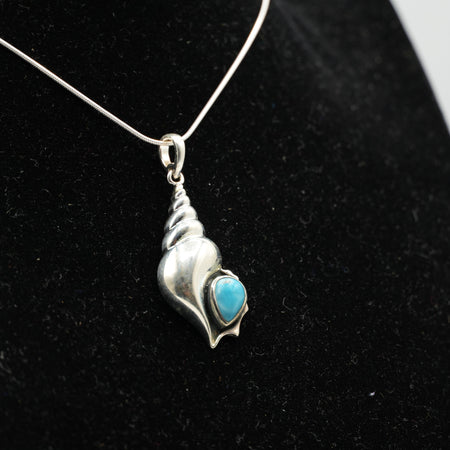 Larimar Shell Pendant