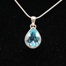 Load image into Gallery viewer, Aquamarine Pendant  925 Silver
