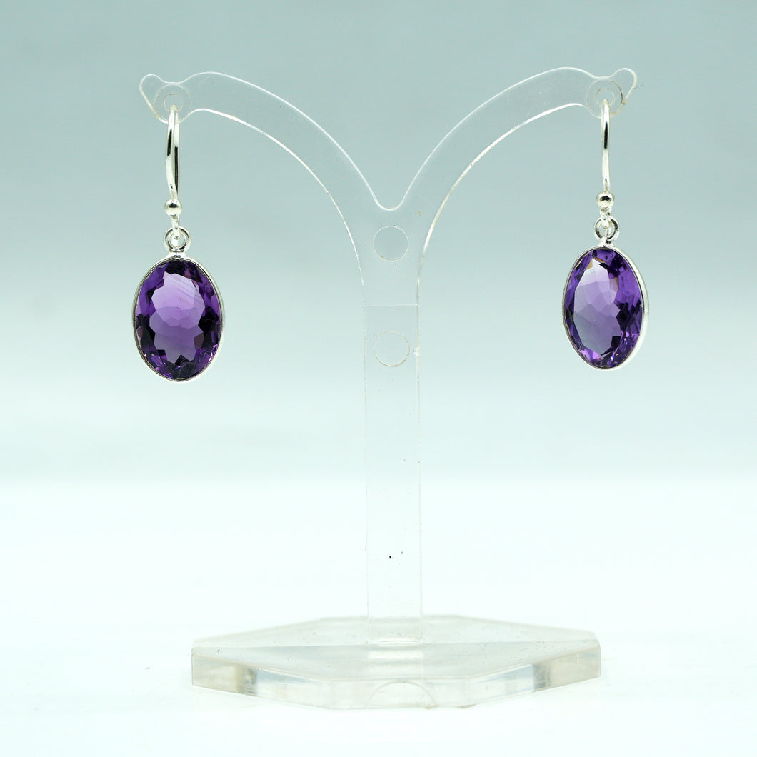 Amethyst earrings 925 Silver