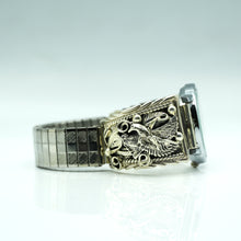 Load image into Gallery viewer, Navajo Sterling Silver Watch with Mother of Pearl Face – Handcrafted Sterling Silver
