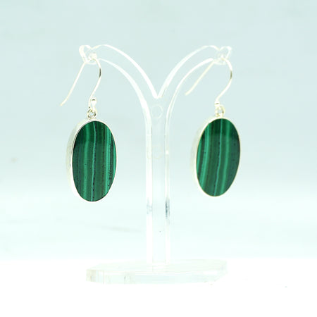 Malachite earrings 925 Silver