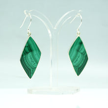 Load image into Gallery viewer, Malachite earrings 925 Silver
