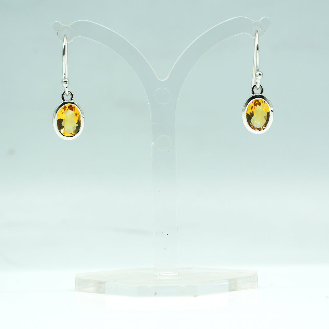 Citrine earrings 925 Silver