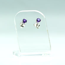 Load image into Gallery viewer, Amethyst earrings 925 Silver
