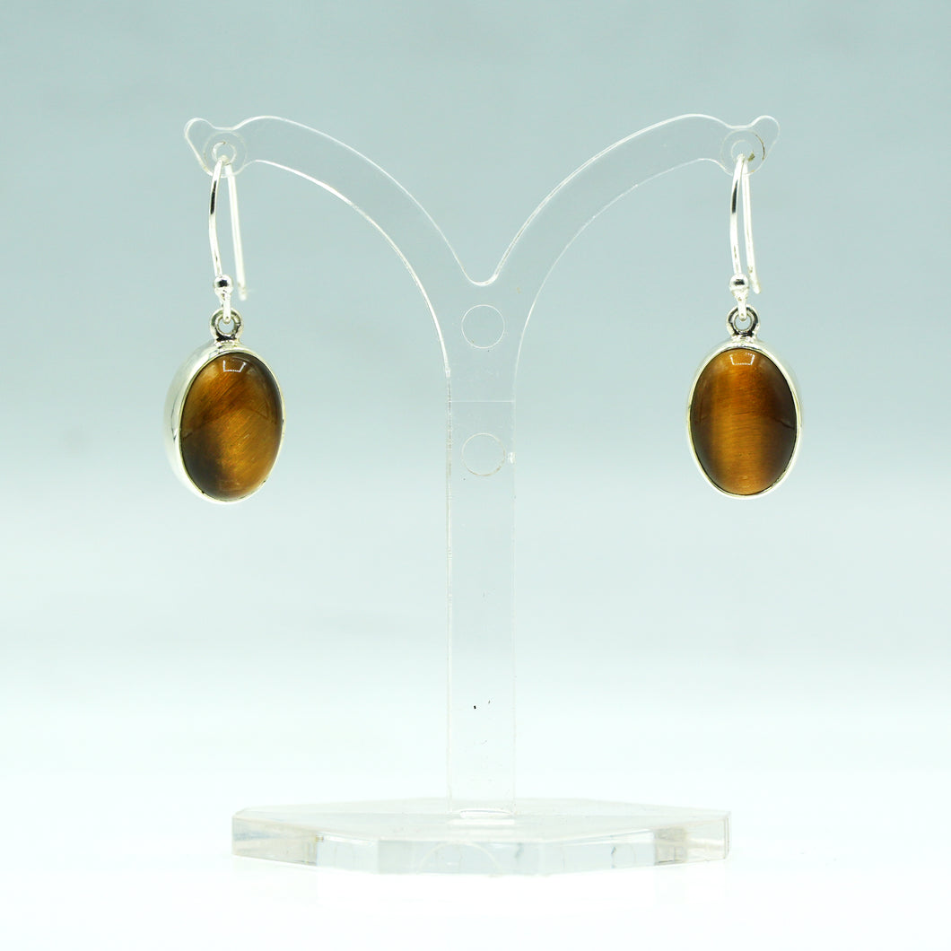 Tigers Eye earrings 925 Silver