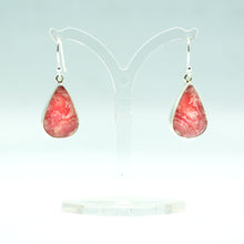 Load image into Gallery viewer, Rodochrosite Earrings 925 silver
