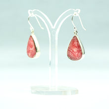 Load image into Gallery viewer, Rodochrosite Earrings 925 silver
