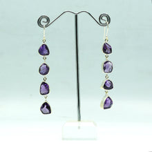 Load image into Gallery viewer, Amethyst Earrings 925 Silver
