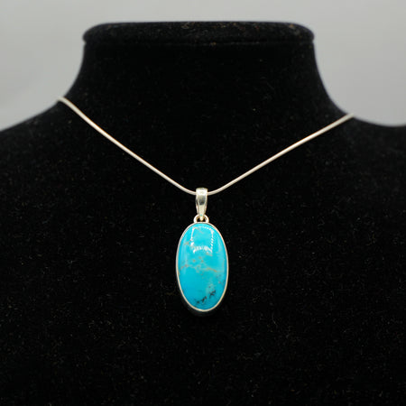 Turquoise pendant in 925 Silver