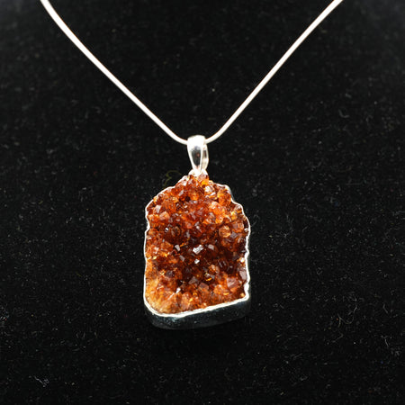 Citrine Pendant in 925 Silver