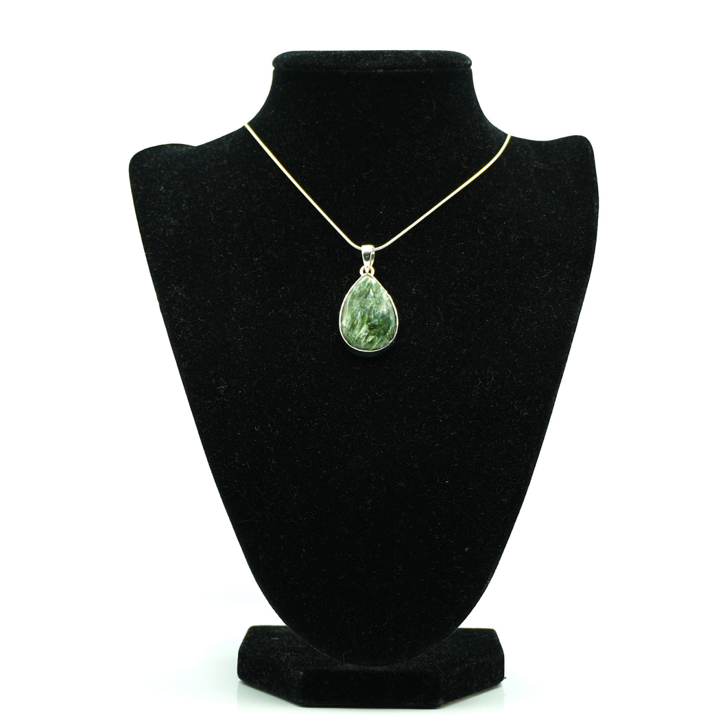 Seraphinite Pendant in 925 Silver