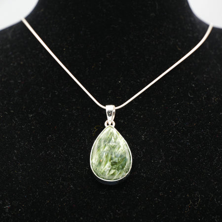 Seraphinite Pendant in 925 Silver