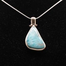Load image into Gallery viewer, Double sided Larimar Pendant in 925 Silver
