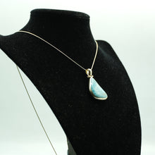Load image into Gallery viewer, Double sided Larimar Pendant in 925 Silver

