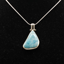 Load image into Gallery viewer, Double sided Larimar Pendant in 925 Silver
