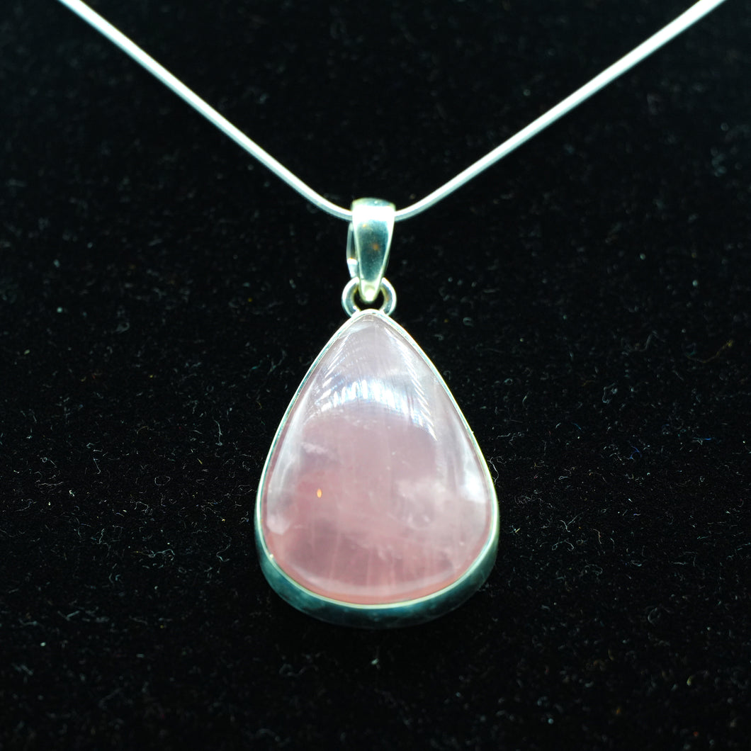 Rose Quartz pendant 925 Silver