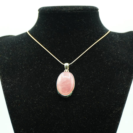 Rose Quartz Pendant 925 Silver