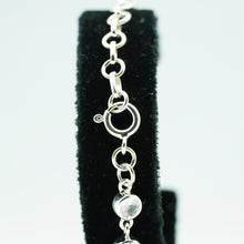 Load image into Gallery viewer, Quartz Silver Bracelet set with cabochon-cut gemstones in Prong Settings
