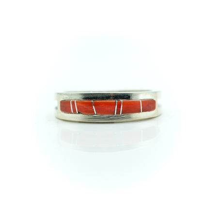 Zuni, Sterling Silver Mosaic Inlay Rings in multiple stone options