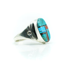 Load image into Gallery viewer, Zuni Channel Inlay Ring in Sterling Silver
