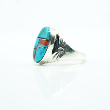 Load image into Gallery viewer, Zuni Channel Inlay Ring in Sterling Silver
