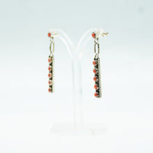Load image into Gallery viewer, Zuni Coral earrings in 925 Silver
