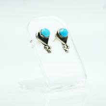 Load image into Gallery viewer, Zuni Sterling Silver &amp; Turquoise Stud Earrings
