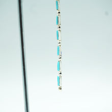 Load image into Gallery viewer, Zuni Sterling Silver Turquoise Needlepoint Dangle Earrings
