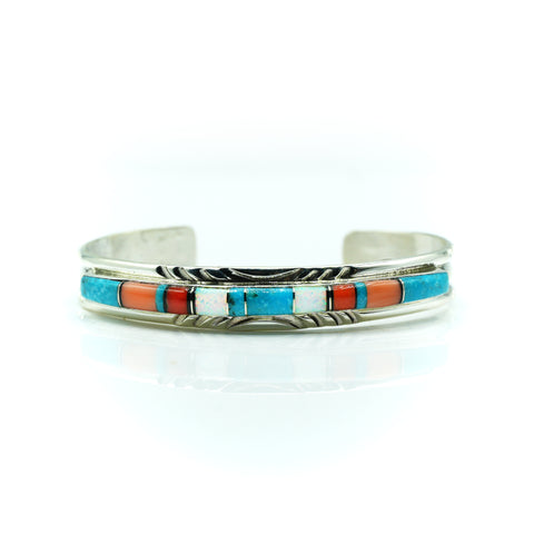 Zuni channeled inlay Sterling Silver bracelet