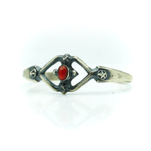 Load image into Gallery viewer, Zuni Coral Bracelet in Sterling Silver
