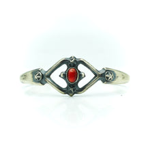 Load image into Gallery viewer, Zuni Coral Bracelet in Sterling Silver
