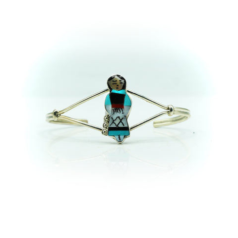 Zuni Multi-Stone Maiden Bracelet in Sterling Silver