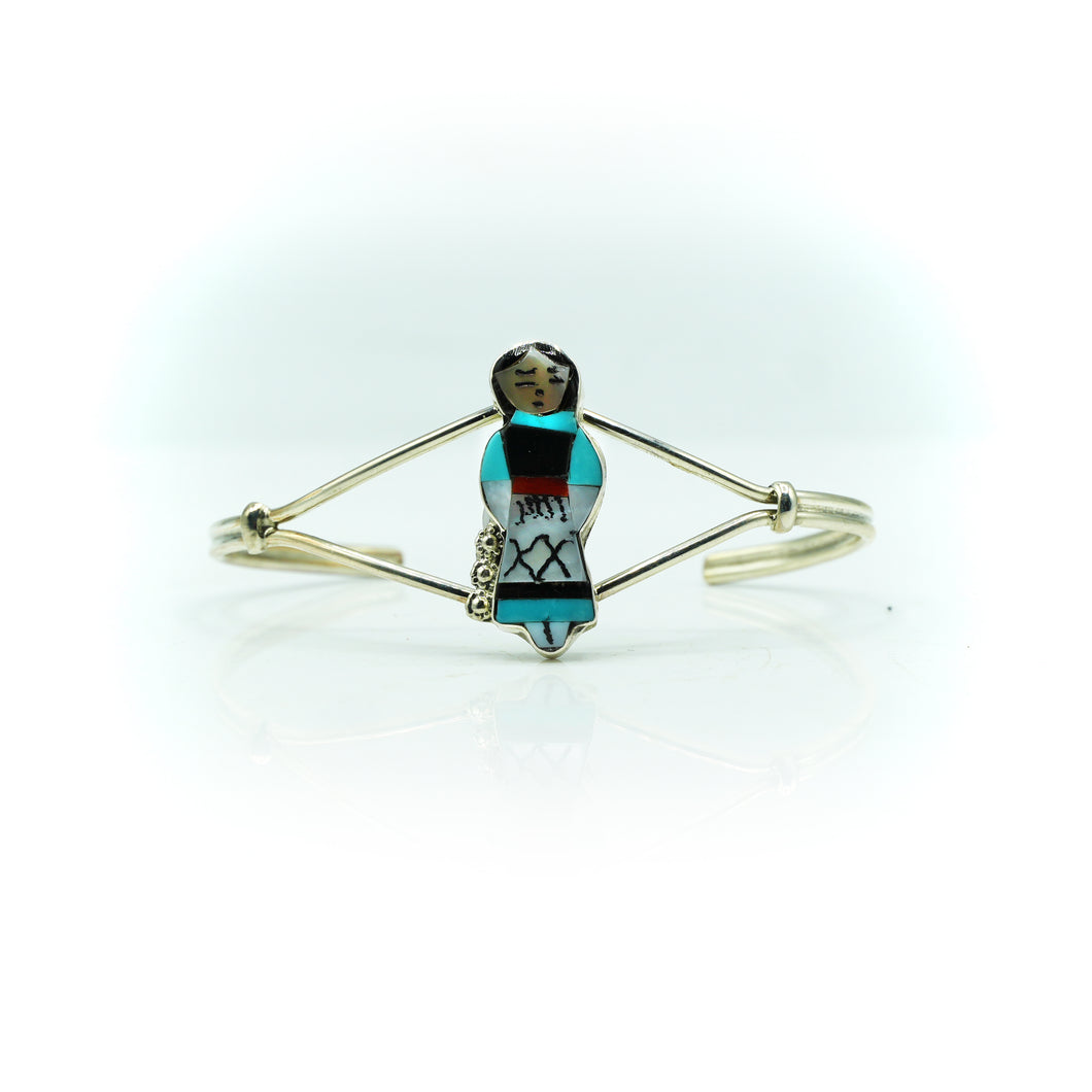 Zuni Multi-Stone Maiden Bracelet in Sterling Silver