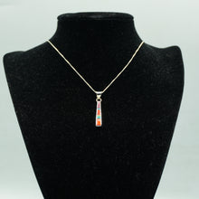 Load image into Gallery viewer, Zuni Sterling Silver Multi-Stone Inlay Tapered Pendant
