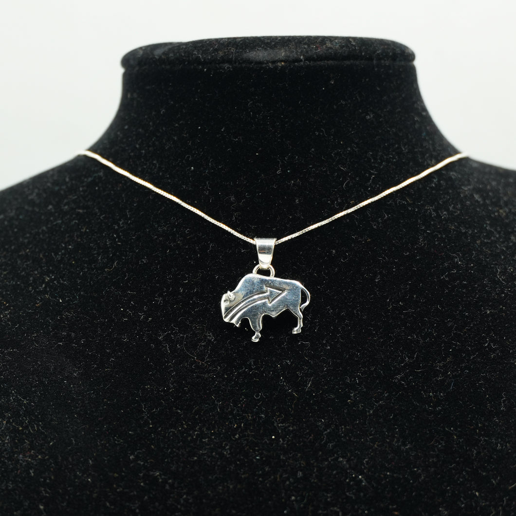 Zuni Buffalo Pendant in Sterling Silver