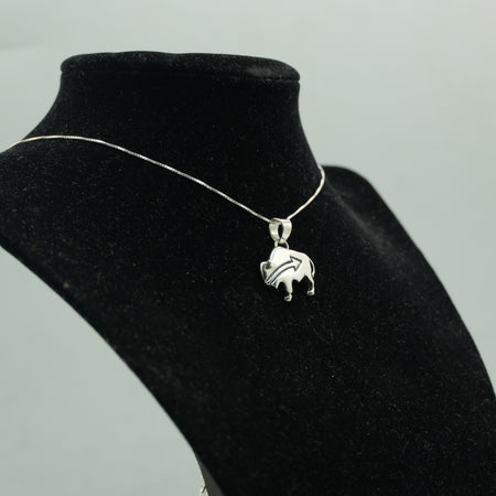 Zuni Buffalo Pendant in Sterling Silver