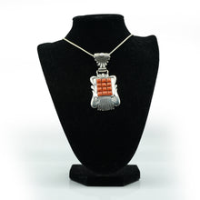 Load image into Gallery viewer, Zuni Spiny Oyster Cluster Pendant in Sterling Silver
