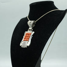 Load image into Gallery viewer, Zuni Spiny Oyster Cluster Pendant in Sterling Silver
