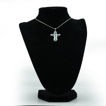 Load image into Gallery viewer, Zuni Turquoise Cross Pendant in Sterling Silver
