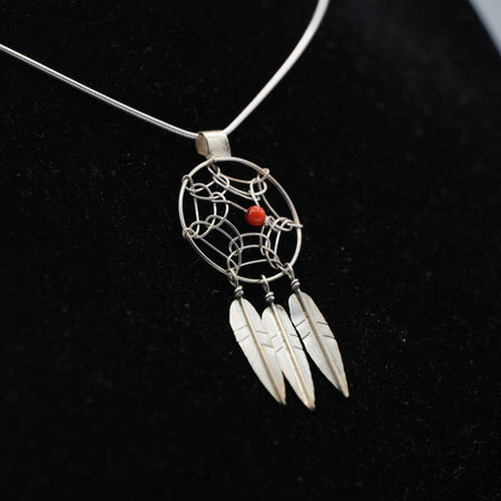 Zuni Dreamcatcher Pendant in Sterling Silver