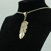 Load image into Gallery viewer, Zuni Sterling Silver Feather Pendant
