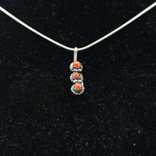 Load image into Gallery viewer, Zuni Sterling Silver Triple-Stone Pendant
